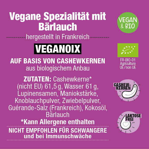 Casse Noisettes Les Veganoix Ail des ours fromage crémeux cajou