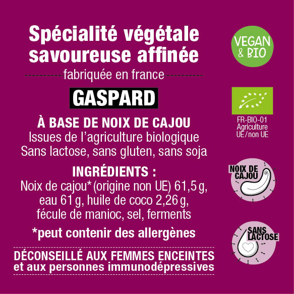Casse Noisettes Gaspard Bio Affiné Cajou 115 g
