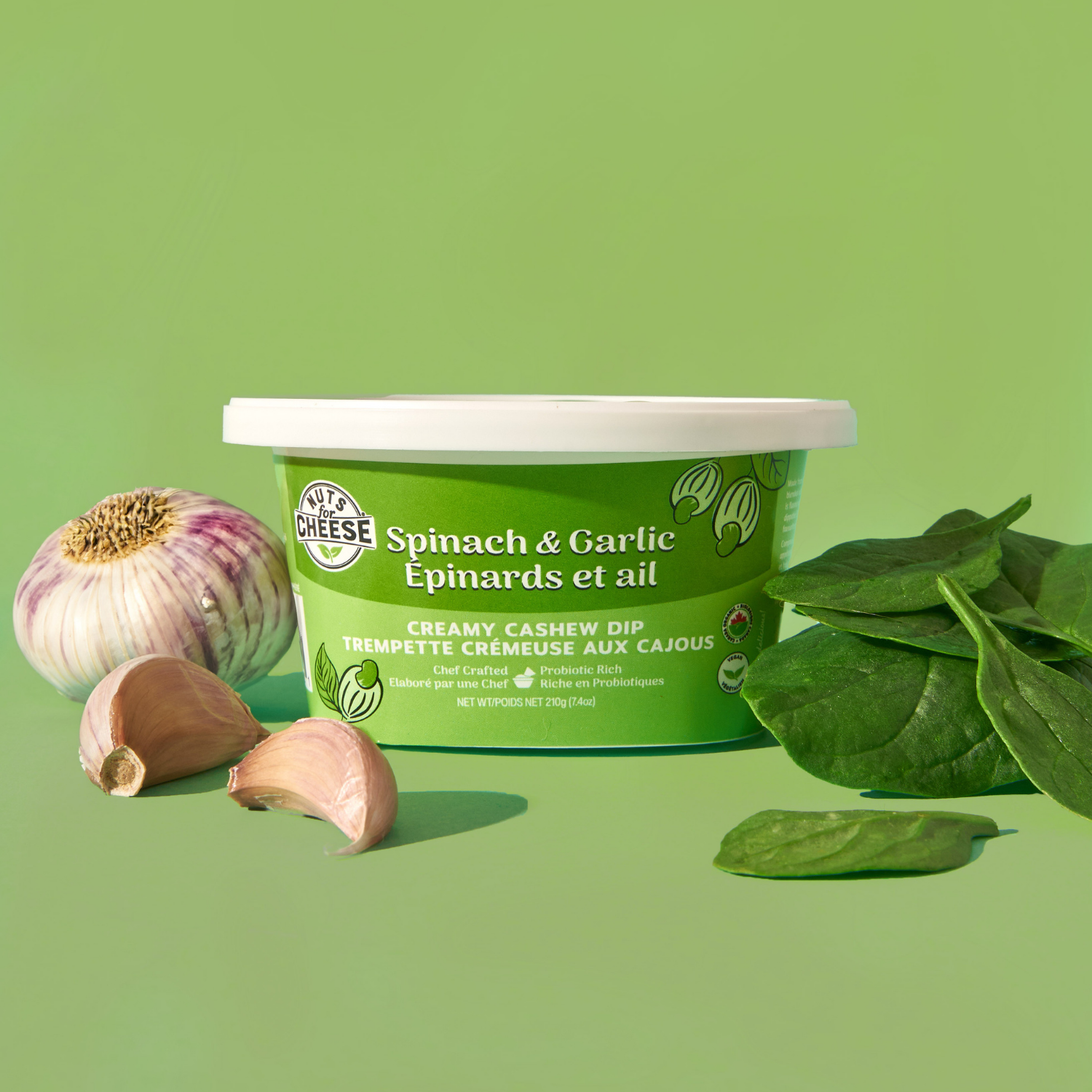 Nuts For Dips Spinach & Garlic dip cajou épinard ail