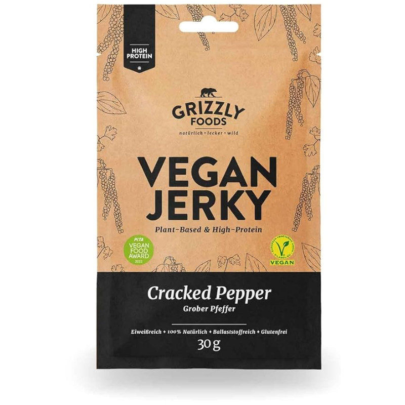 Nutty Artisan Food Vegan Jerky poivre noir 30g