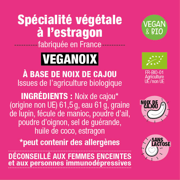 Casse Noisettes Veganoix Estragon bio fromage végétal 125g
