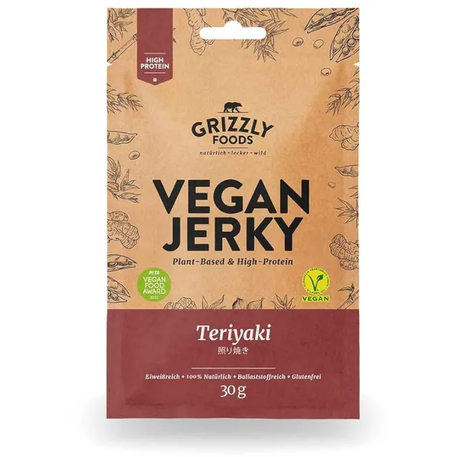 Nutty Vegan Jerky Teriyaki jerky végétal soja 30g