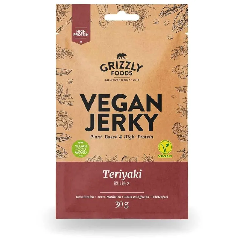 Nutty Vegan Jerky Teriyaki jerky végétal soja 30g