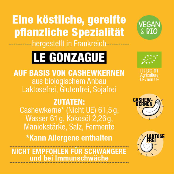 Casse Noisettes Les Affinés Le Gonzague Bio fromage végétal cajou