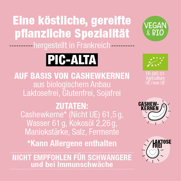 Casse Noisettes Les Affinés Pic-Alta fromage végétal bio 115g