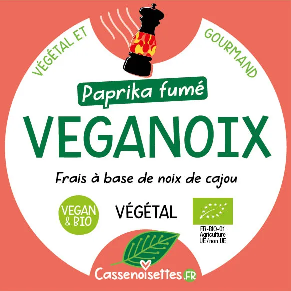 Casse Noisettes Les Veganoix Paprika Fumé fromage végétal bio 125g