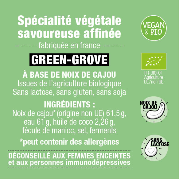Casse Noisettes Les Affinés Green-Grove fromage végétal bio 115g