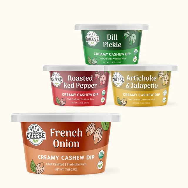 Nuts For Dips Creamy Cashew Dip Collection 4 dips cajou