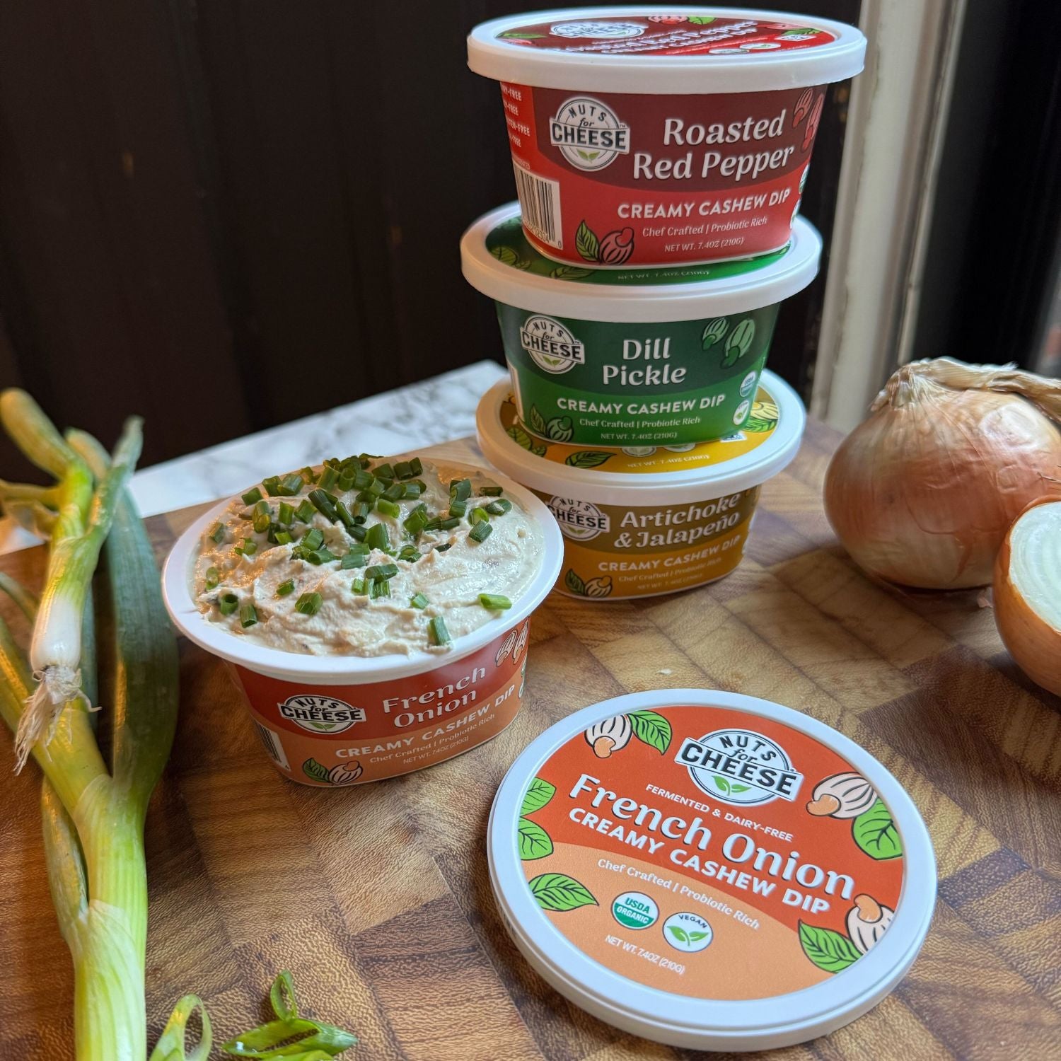Nuts For Cheese Nuts For Dips French Onion dip végétal oignon