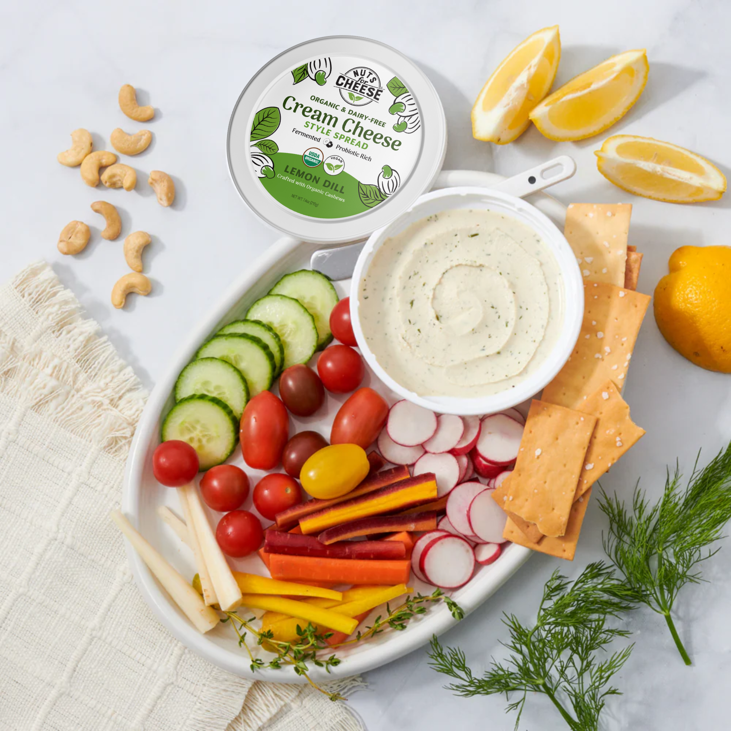 Nuts For Cream Cheese Lemon Dill tartinable citron aneth base cajou