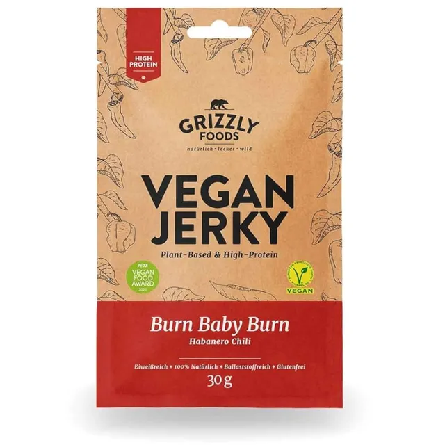 Nutty Vegan Jerky Burn Baby Burn jerky soja piment 30g