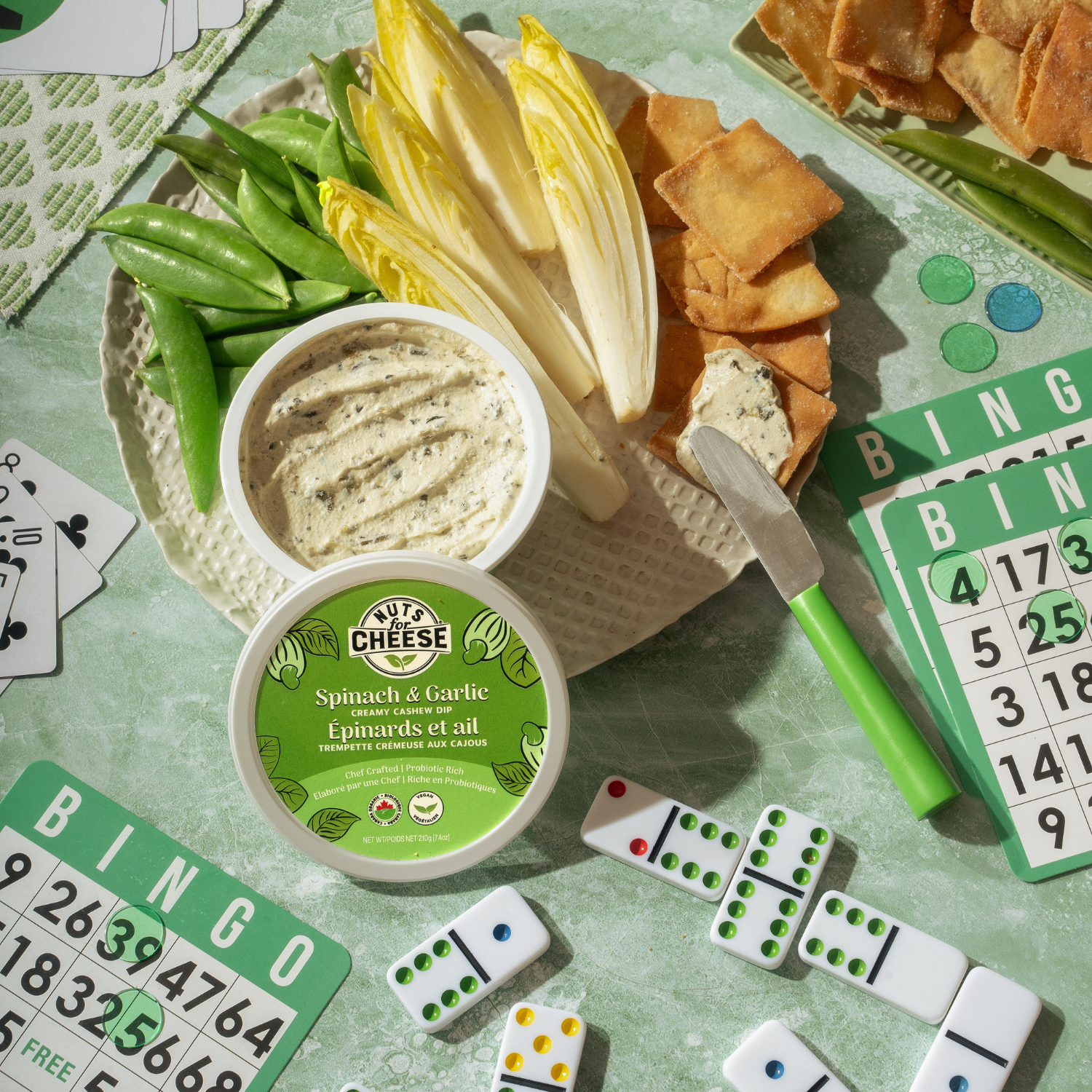 Nuts For Dips Spinach & Garlic dip cajou épinard ail