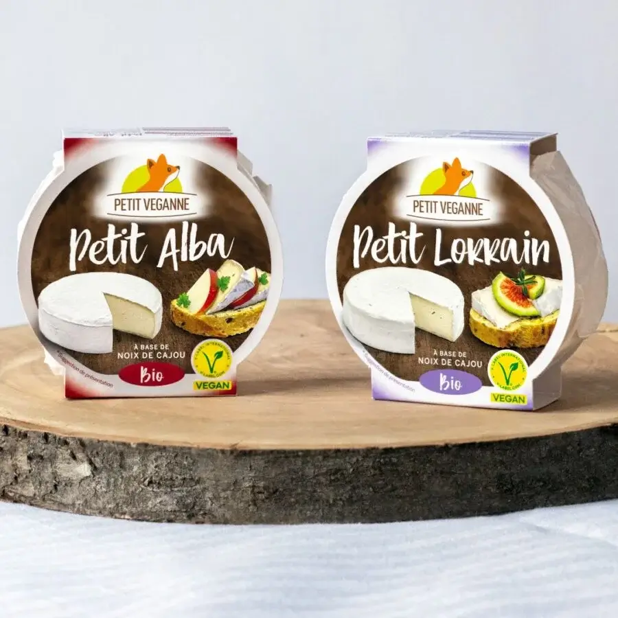 Petit Véganne Duo Affinés Lorrain & Alba fromage végétal bio