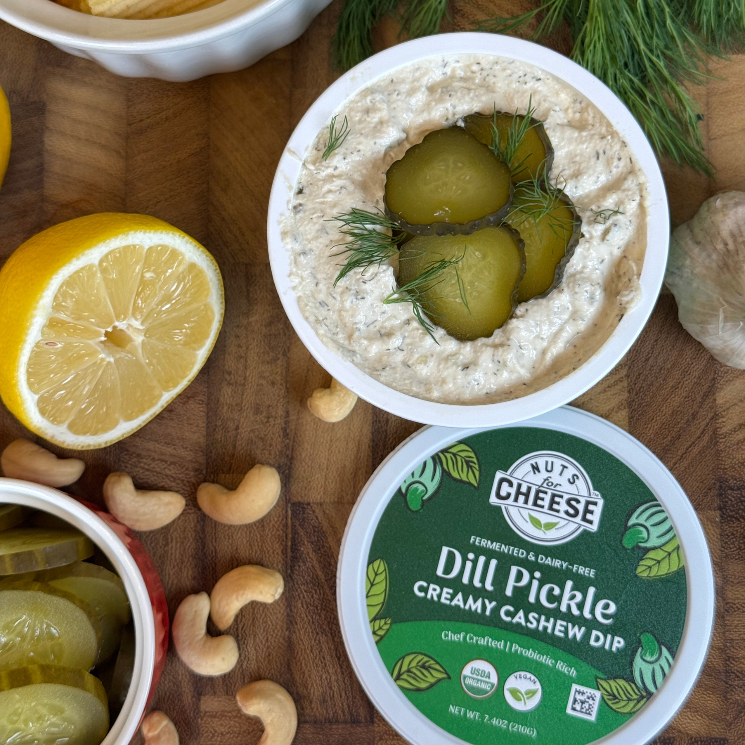 Nuts For Dips Dill Pickle dip cajou cornichon aneth