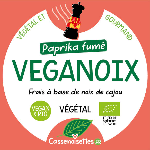 Casse Noisettes Les Veganoix Paprika Fumé fromage végétal bio 125g
