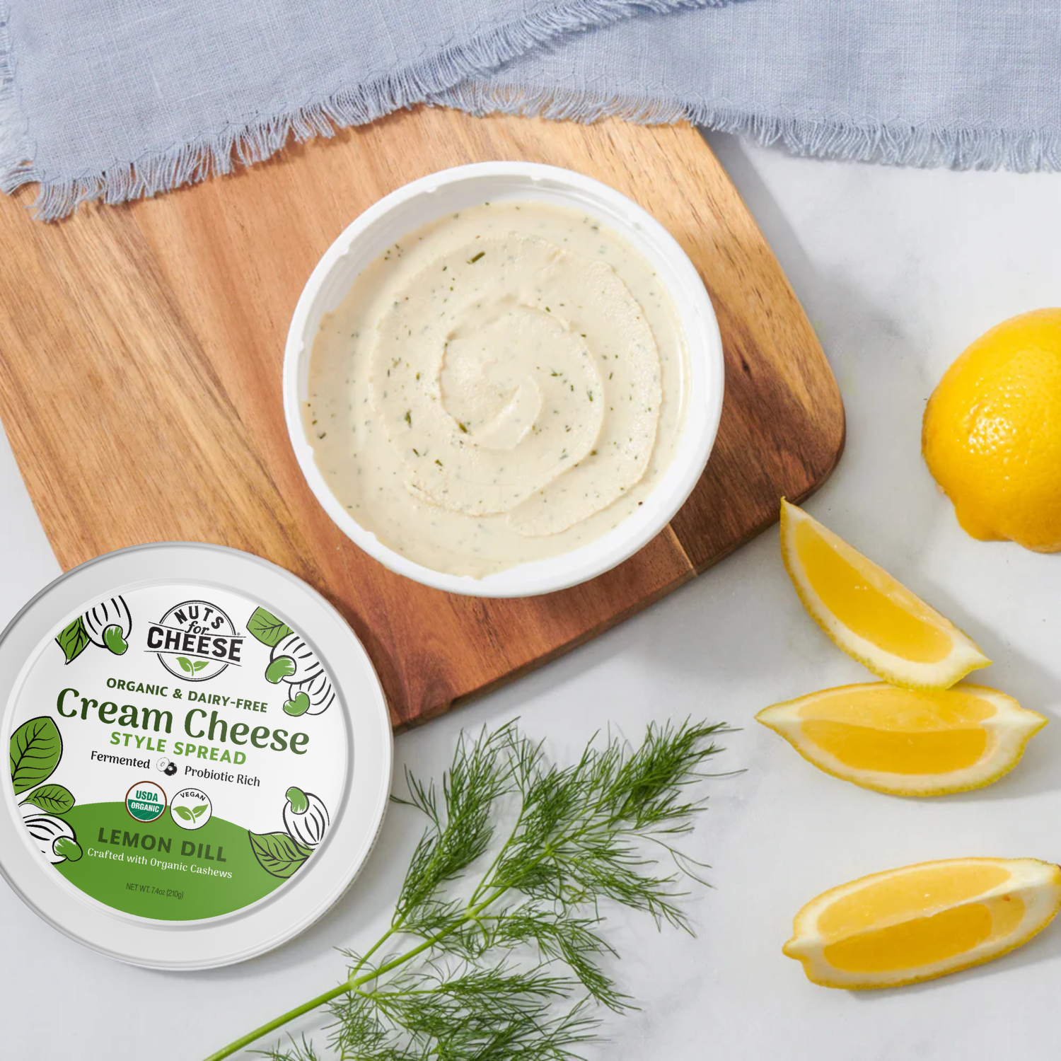 Nuts For Cream Cheese Lemon Dill tartinable citron aneth base cajou