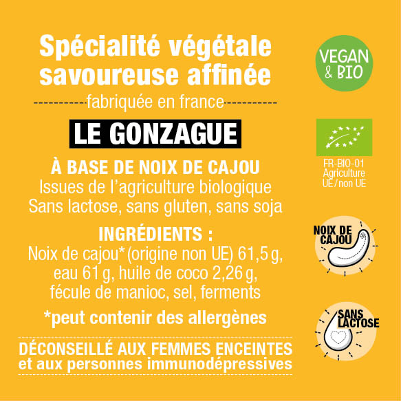 Casse Noisettes Les Affinés Gonzague bio fromage 115g