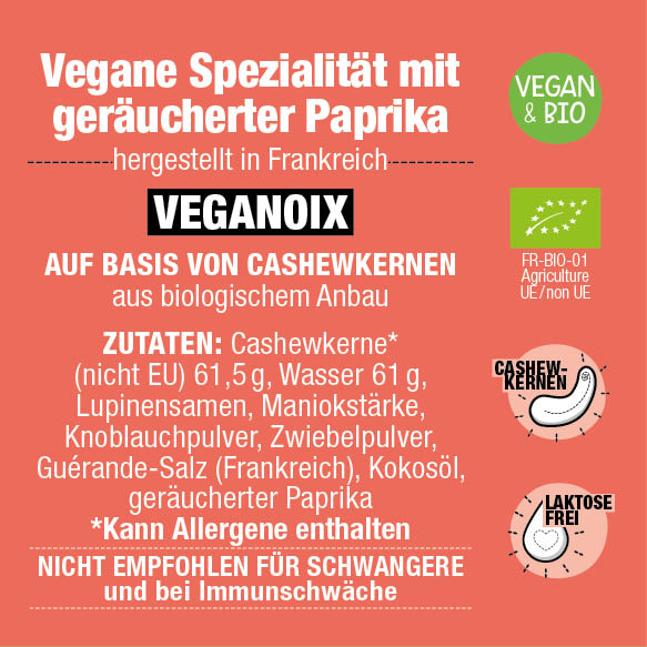 Casse Noisettes Les Veganoix Paprika Fumé fromage végétal 125g