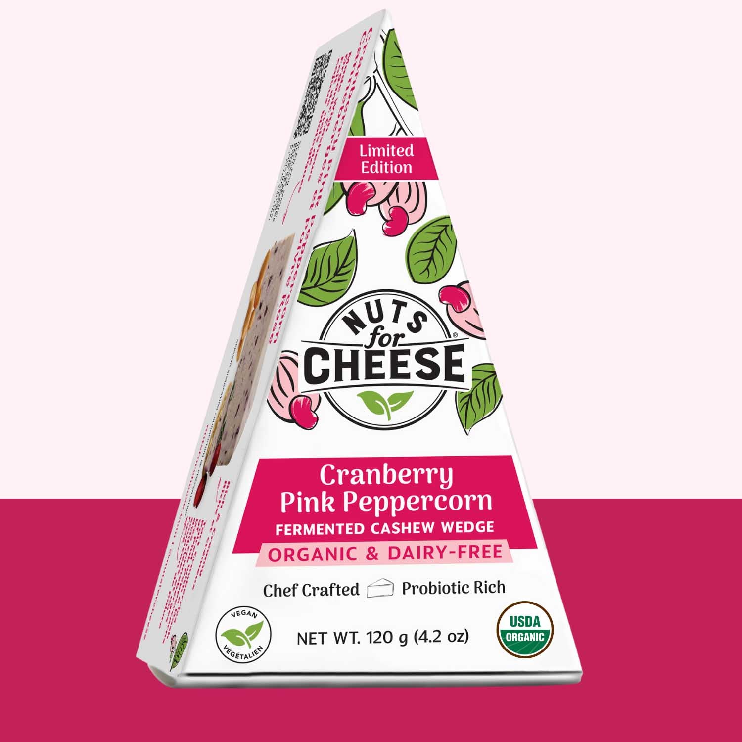 Nuts For Cheese Cranberry Pink Peppercorn fromage végétal canneberge