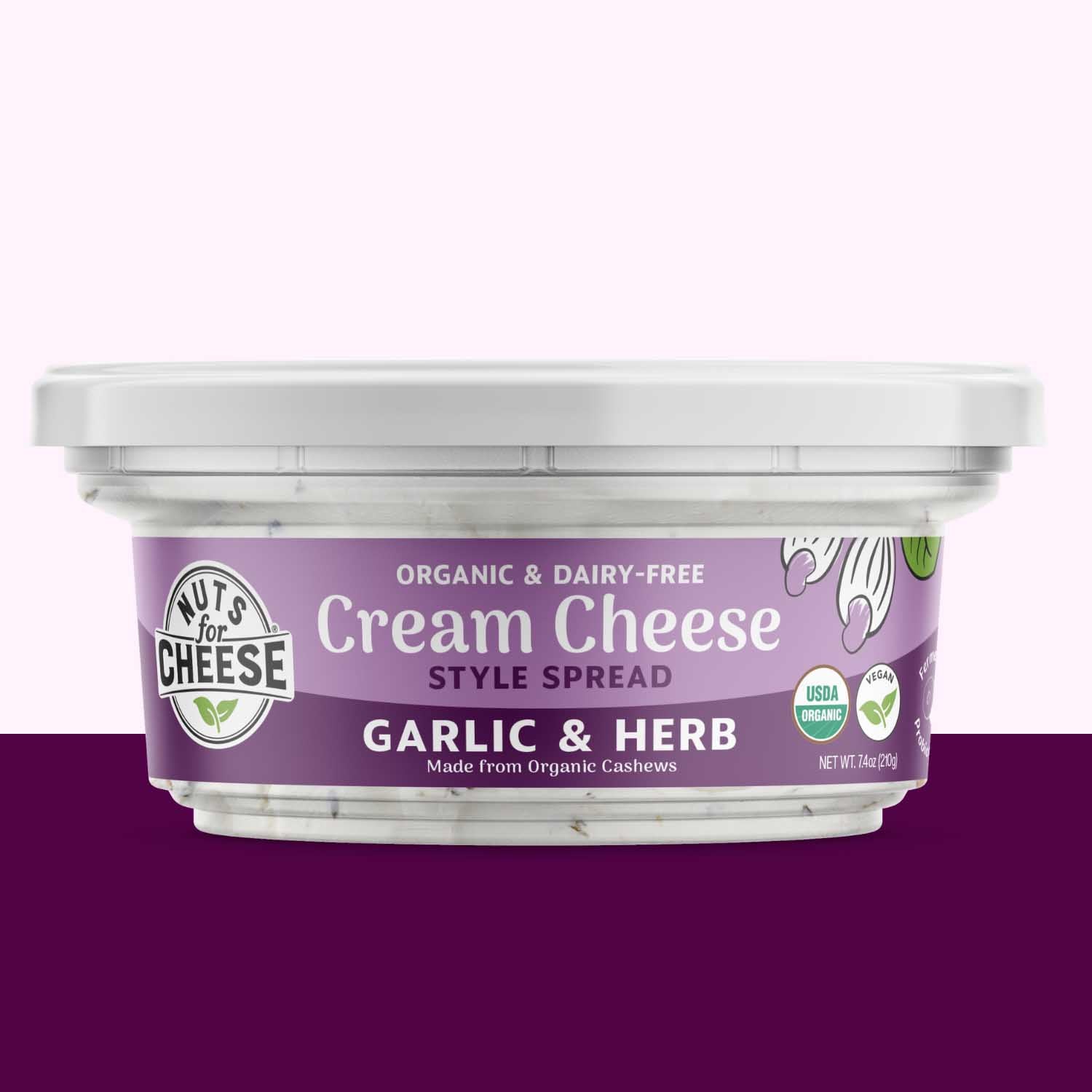 Nuts For Cream Cheese Garlic & Herb tartinable ail herbes cajou