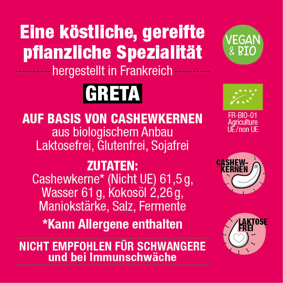 Casse Noisettes Les Affinés Greta Bio fromage végétal cajou 115g